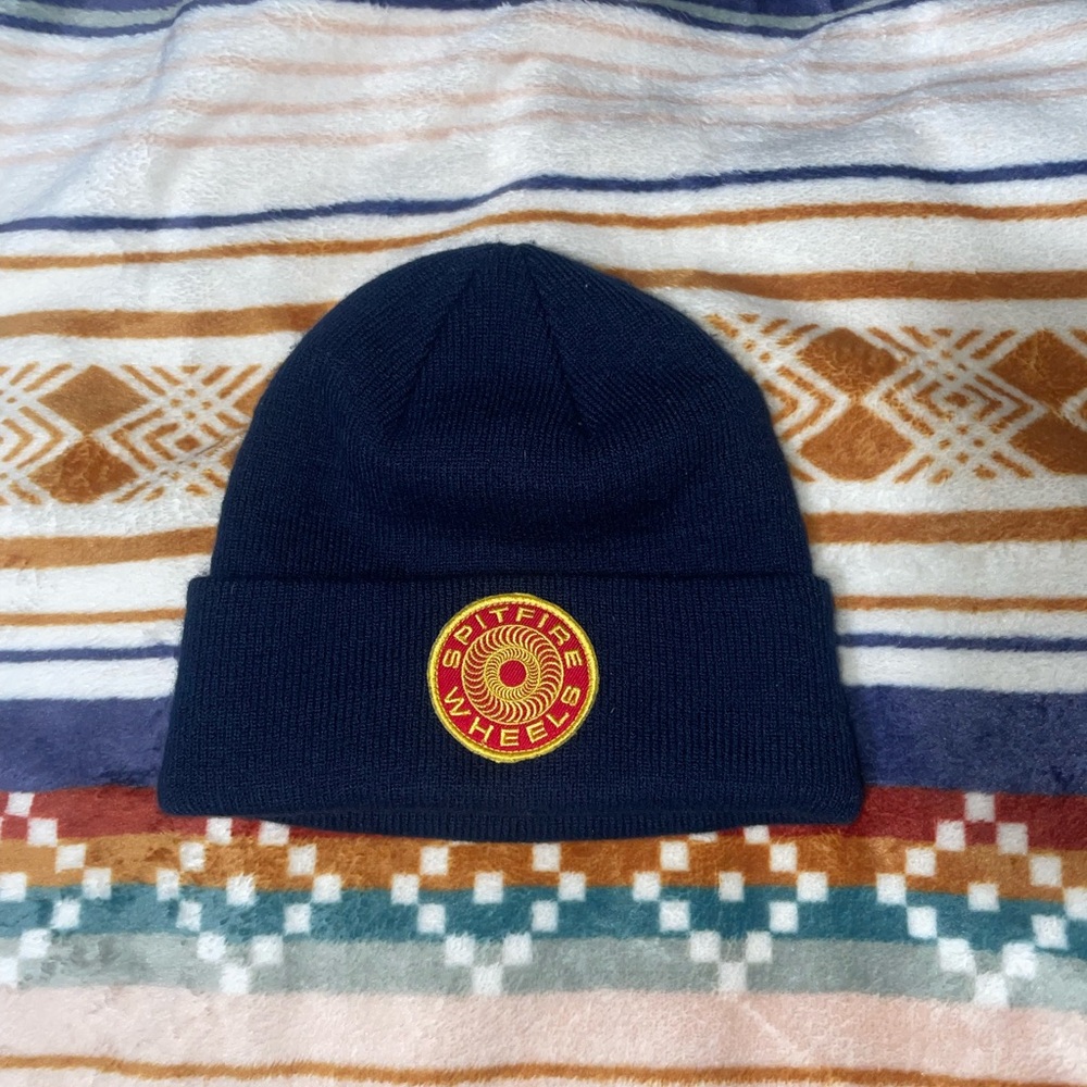 Spitfire Wheels Navy Beanie